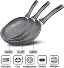 MICHELINO NORA Set de poêle à frire à induction gris - Bella Home