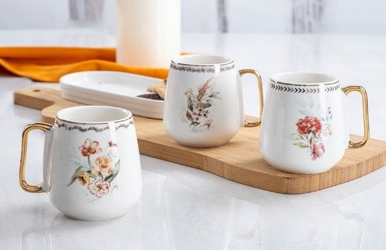 ACAR ÉTÉ Lot de 6 Mugs ACAR ÉTÉ   6lı Porselen mug takımı ACAR SOMMER  Set aus 6 Tassen 