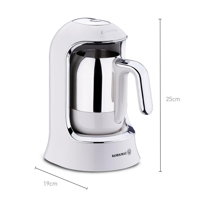 KORKMAZ KAHVEKOLIK COFFEE MAKER Machine à café turc argené crème