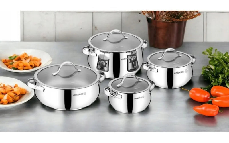 KORKMAZ SAMARA Batterie de casseroles 8 pièces