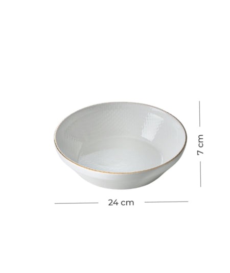 ACAR NORDIC PURE WHITE ISTANBUL Saladier - 24 cm - Bella Home