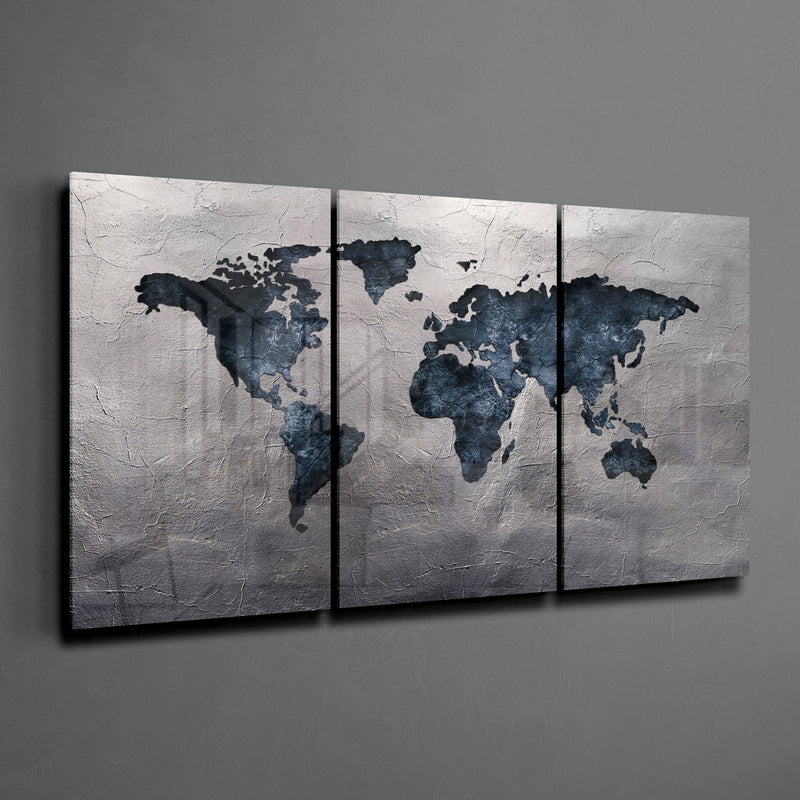 Méga Tableau en verre - World Map Mega Cam Boyama - Dünya Haritası Mega Glasplatte-World Map