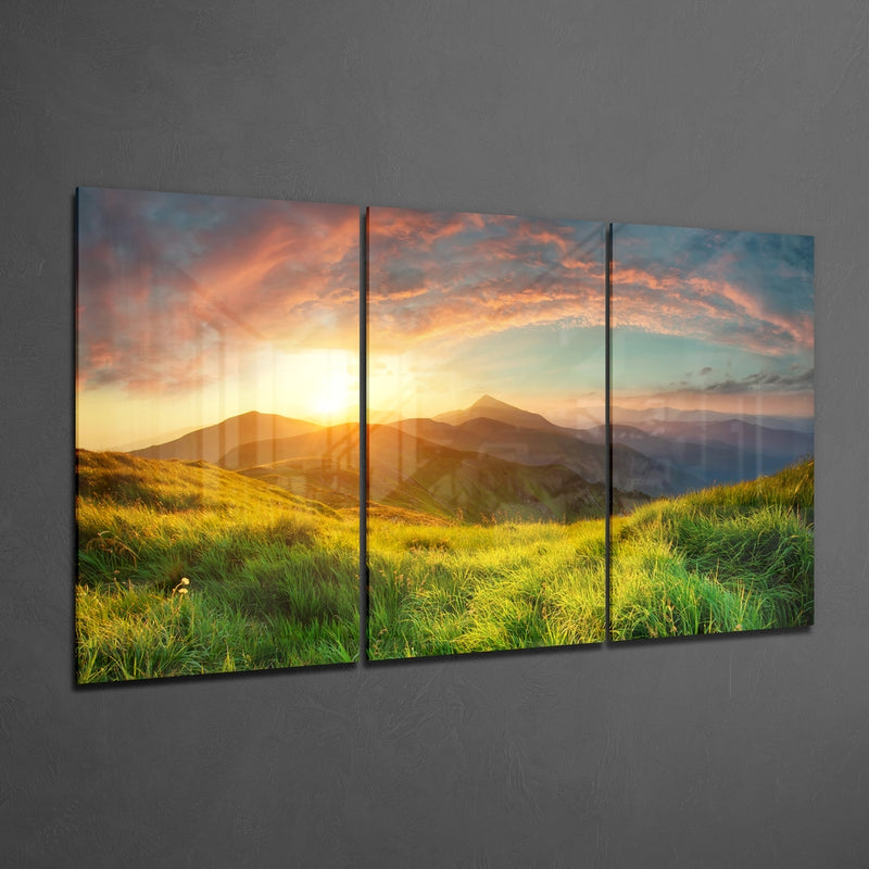 Méga Tableau en verre - Coucher de soleil Mega Cam Tablo - Gün Batımı Mega Glastisch-Sonnenuntergang