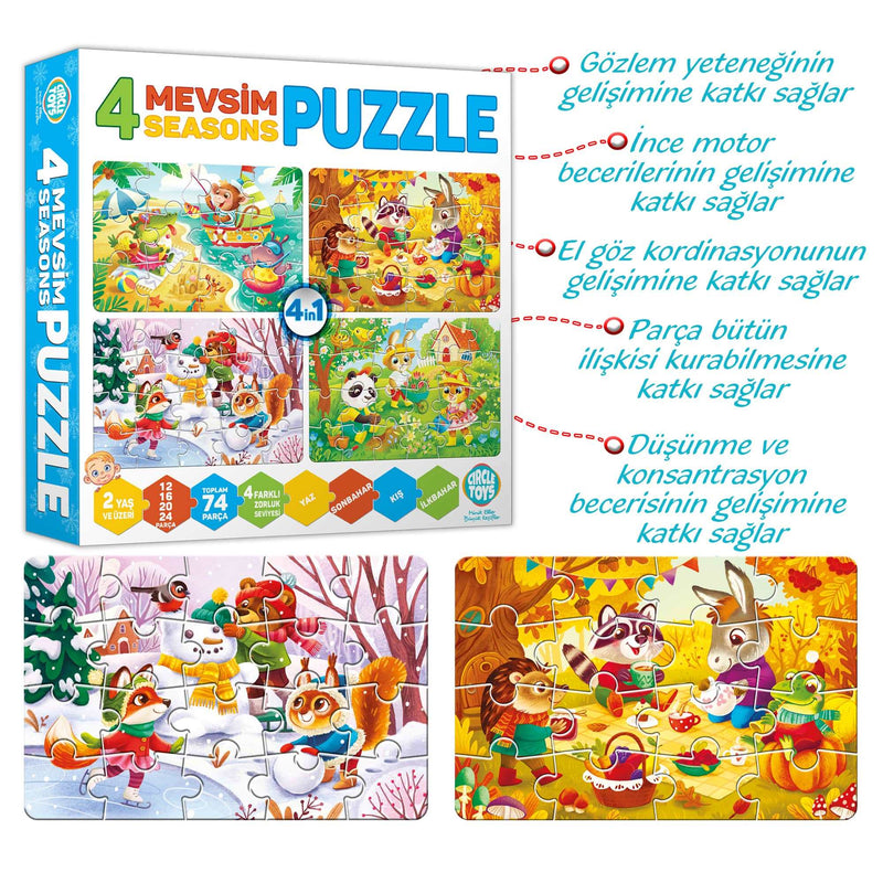 Puzzle des 4 saisons 4 Mevsim Puzzle Puzzle der 4 Jahreszeiten