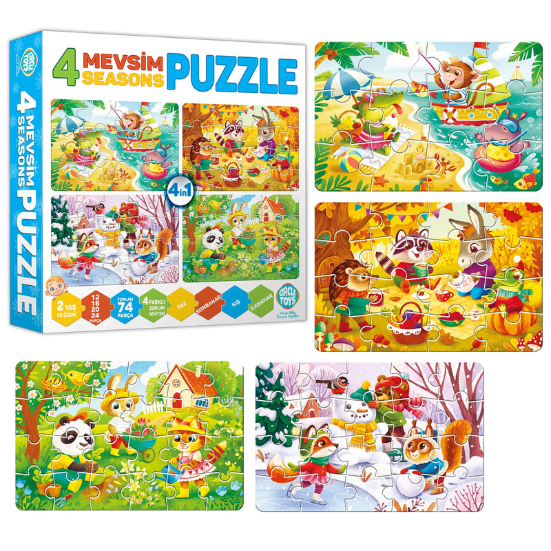 Puzzle des 4 saisons 4 Mevsim Puzzle Puzzle der 4 Jahreszeiten