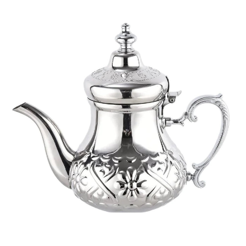 Théière argentée et chromée 1.2L - Bella Home