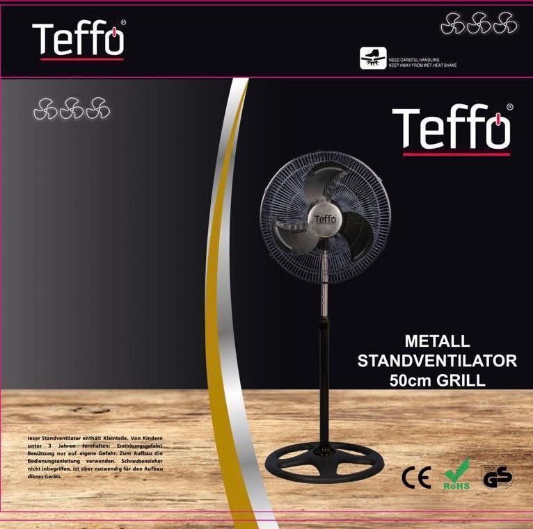 TEFFO Ventilateur sur pied 50cm - Ayakli vantilatörü - Stehender Ventilator