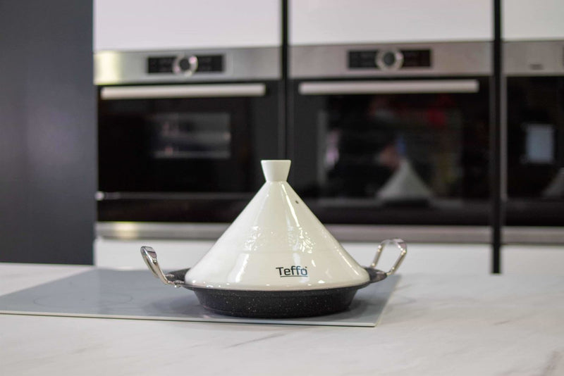 TEFFO Tajine blanc en céramique et granite - Induction - Tajine Weiß aus Keramik und Granit - Induktion