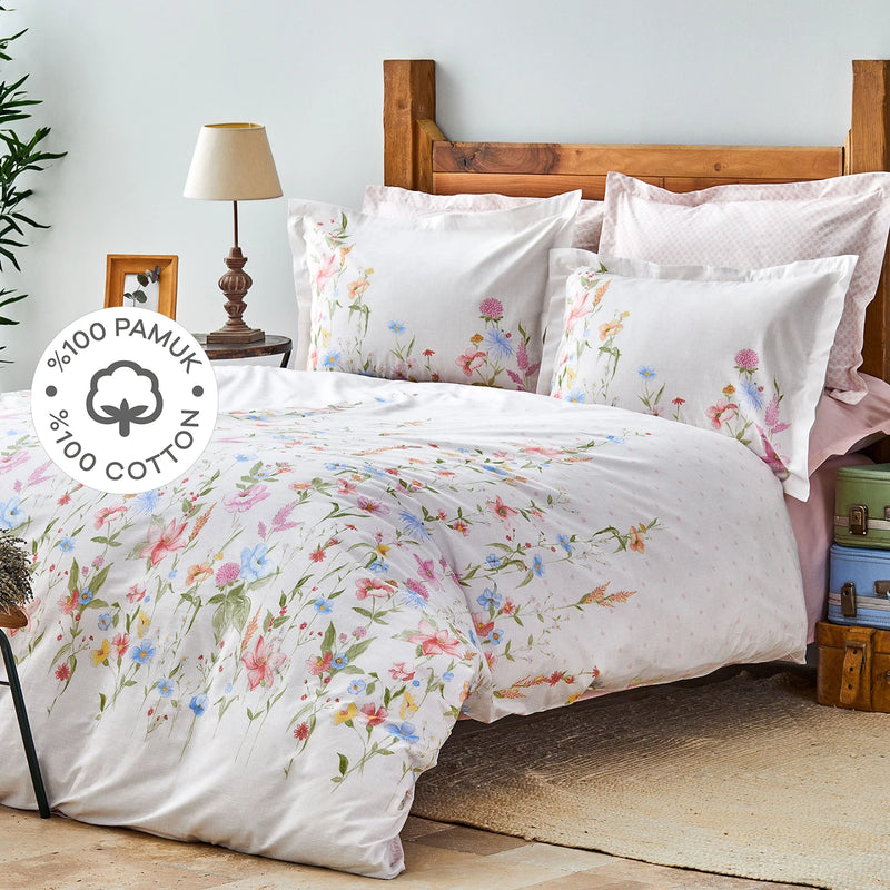 KARACA HOME SEINA LILA Parure de lit 100% coton 2 personnes lila - Bella Home