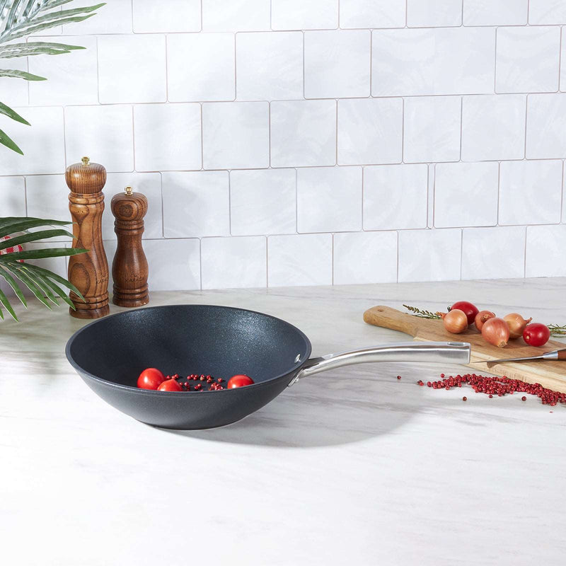 KARACA BIO DIAMOND PRO Poêle Wok  28 cm 2,8 L Induction - İndüksiyon Tabanlı Wok Tava 28 cm 2,8 Lt