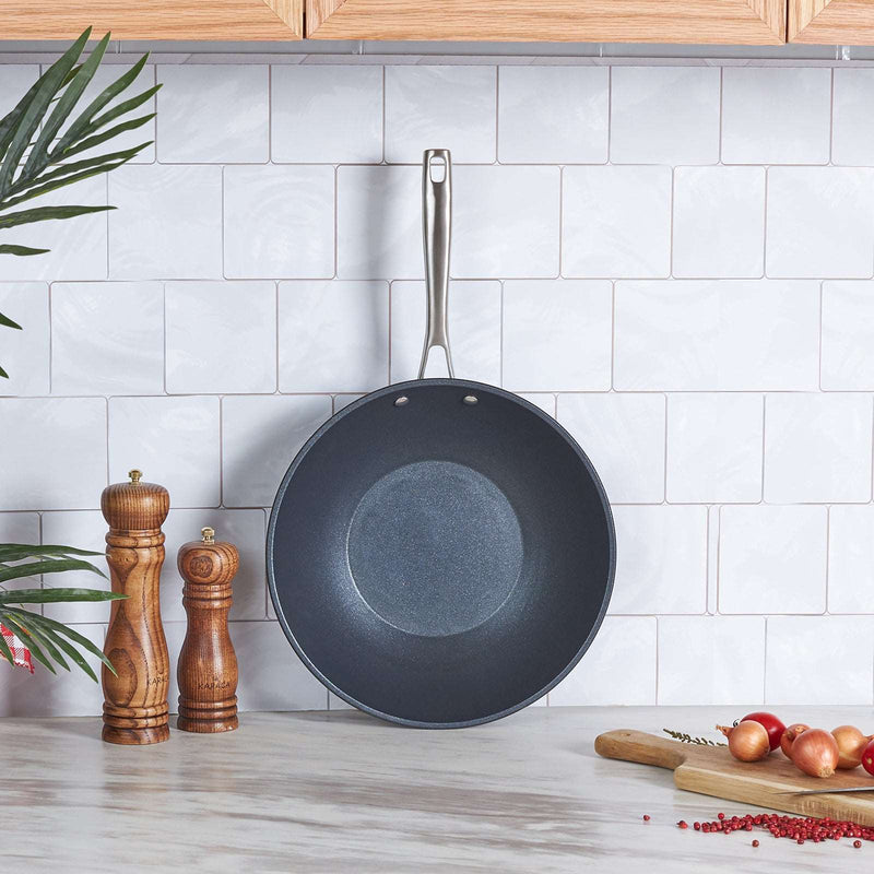 KARACA BIO DIAMOND PRO Poêle Wok  28 cm 2,8 L Induction - İndüksiyon Tabanlı Wok Tava 28 cm 2,8 Lt