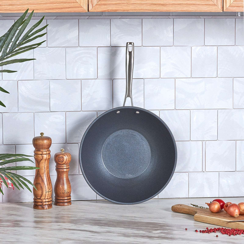 KARACA BIO DIAMOND PRO Poêle Wok  28 cm 2,8 L Induction - İndüksiyon Tabanlı Wok Tava 28 cm 2,8 Lt