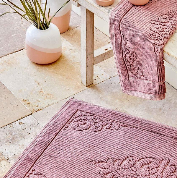  KARACA HOME MILLY Set de tapis de bain pourpre 2 pièces - Bella-Home: art de la table, verrerie, trousseau de mariée, décoration