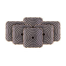 KARACA BLACK GOLD Set de 6 assiettes à dessert carré - 6li Kare Pasta Seti