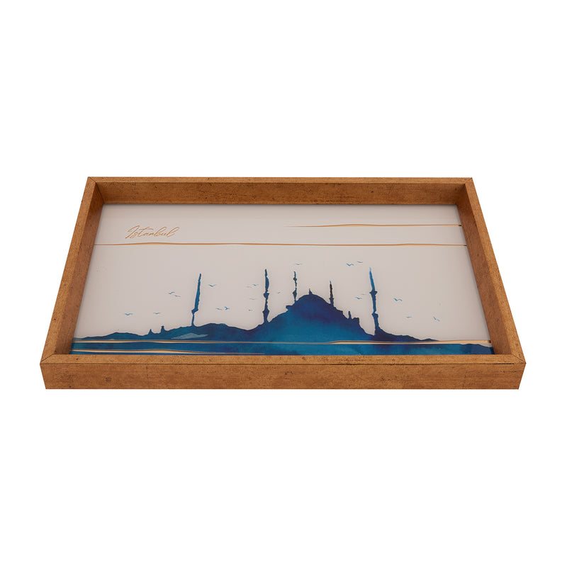 KARACA ISTANBUL SILUET  Plateau 24 x 40 cm - İstanbul Siluet Tepsi 24x40cm