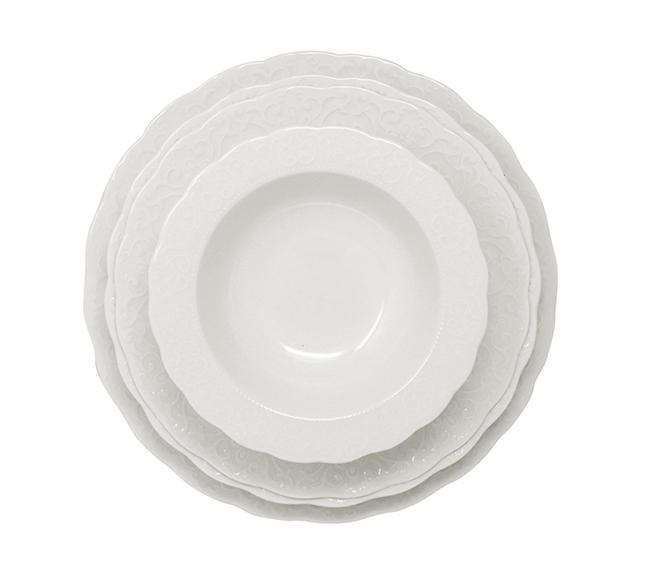 KUTAHYA PORCELAINE BONE AMORE IREM service de table 6 personnes 24 pièces - 24 Parca 6 kisilik yemek takimi