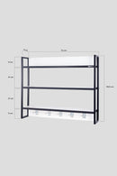 MUDESA Support à épices suspendu moderne à fixation murale 3 étagères