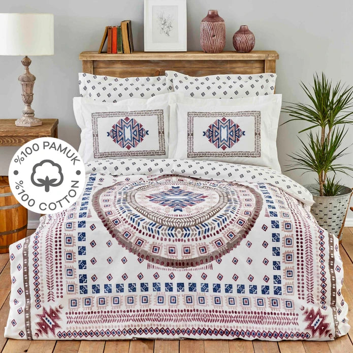 KARACA HOME SARAH ANDERSON MELVIN Housse de couette 2 personnes avec 2 taies d'oreiller