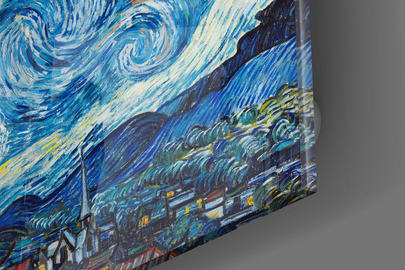 Tableau en verre - Van Gogh "Starry Night" - "La Nuit étoilée"