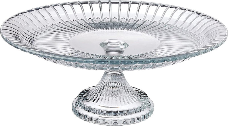 PAŞABAHÇE GLAMOUR Présentoir à gâteau rond à pied et en cristal 31,8 cm - Servierplatte 318mm - Ayaklı Yuvarlak Kristal Servis Tabağı