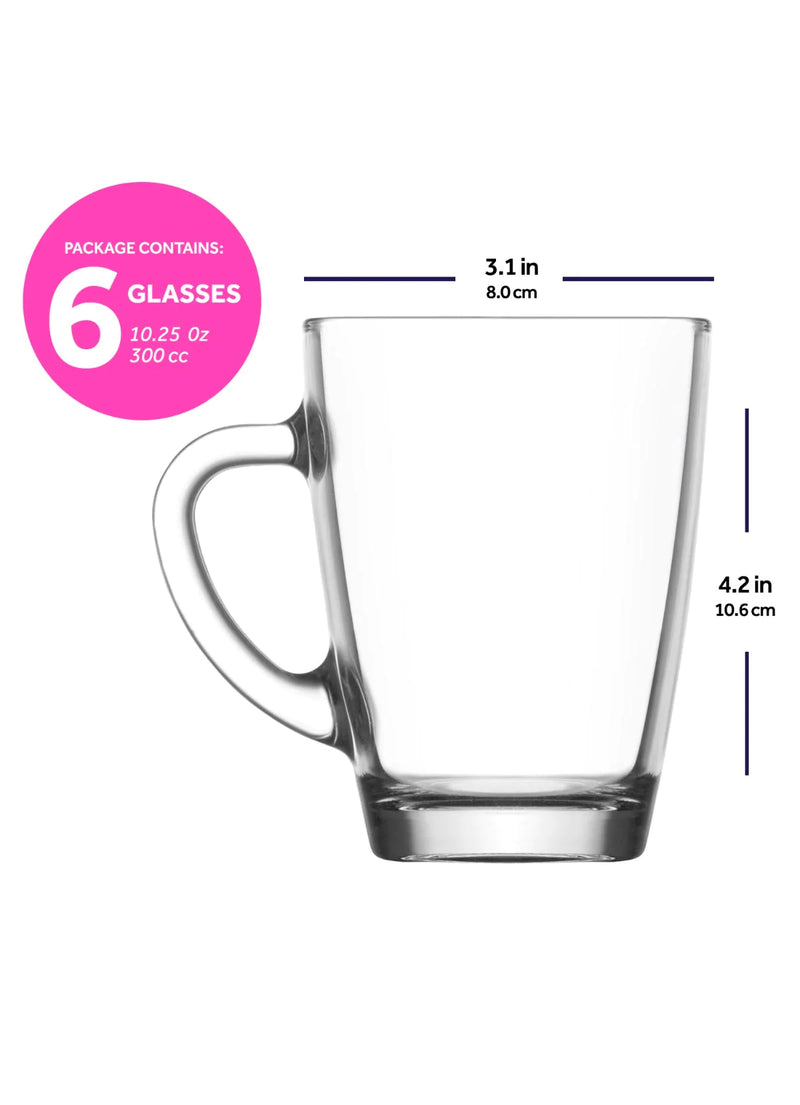 LAV VEGA Set de 6 mugs 300 ml LAV VEGA 6'lı Kupa 300 ml LAV VEGA Set bestehend aus 6 Bechern 300 ml.