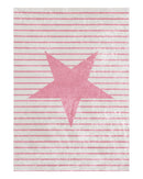 BELLA TAPIS Motif Rayé Etoile Rose Tapis lavable antidérapant et antibactérien- Bella-Home: art de la table, verrerie, trousseau de mariée, décoration