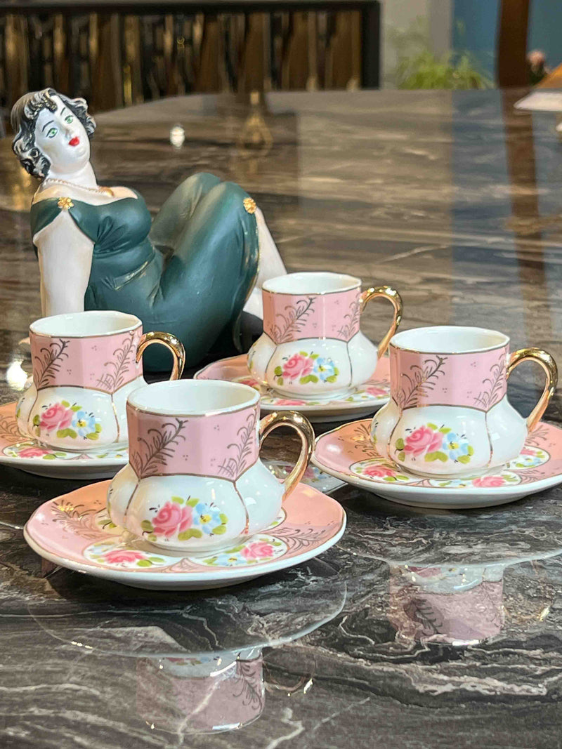 ACAR Set de 6 tasses à café en porcelaine